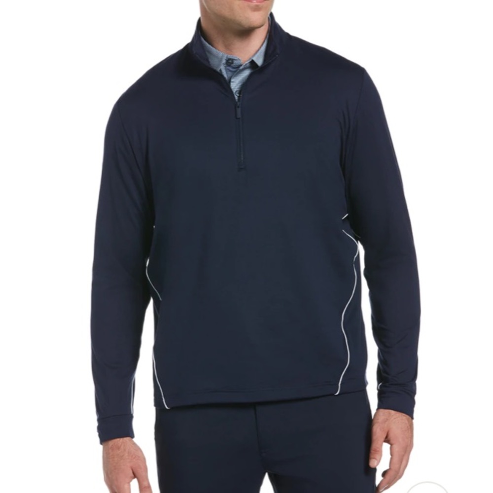 Callaway Navy Golf Swing Tech Lightweight Fleece Sweater Size L